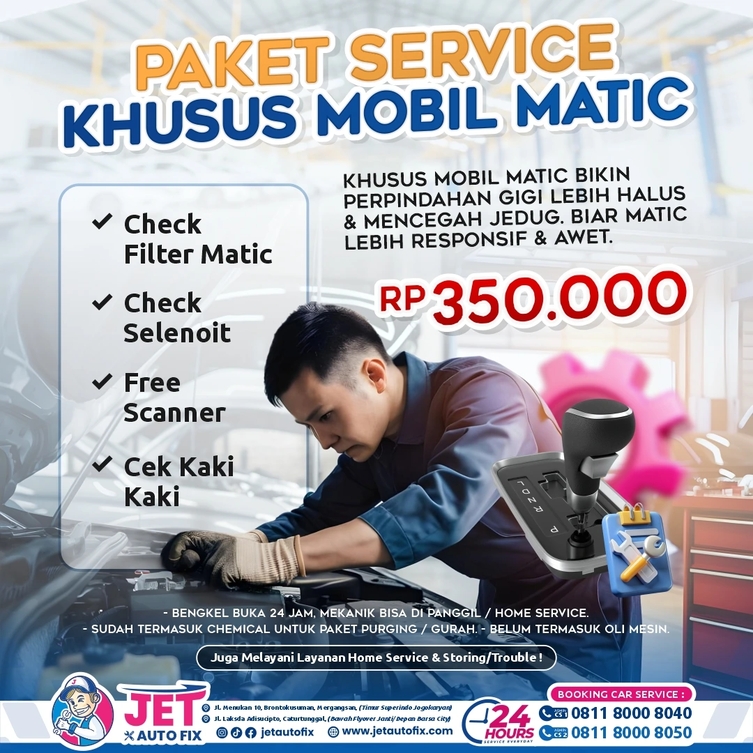 Paket Khusus Mobil Matic - Bengkel Mobil Matic Jogja bengkelmobiljogja.com